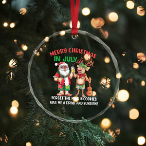 Tropical Xmas Crystal Glass Ornament Give Me A Drink And Sunshine TS09 Print Your Wear