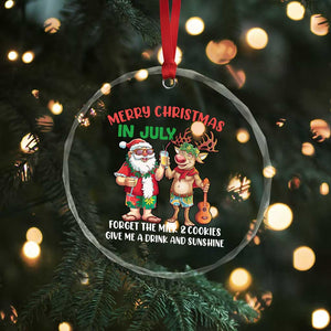 Tropical Xmas Crystal Glass Ornament Give Me A Drink And Sunshine TS09 Print Your Wear
