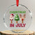 Tropical Xmas Crystal Glass Ornament Ice Cream Santa Christmas Tree Reindeer TS09 Transparent Glass 3'' Circle Print Your Wear