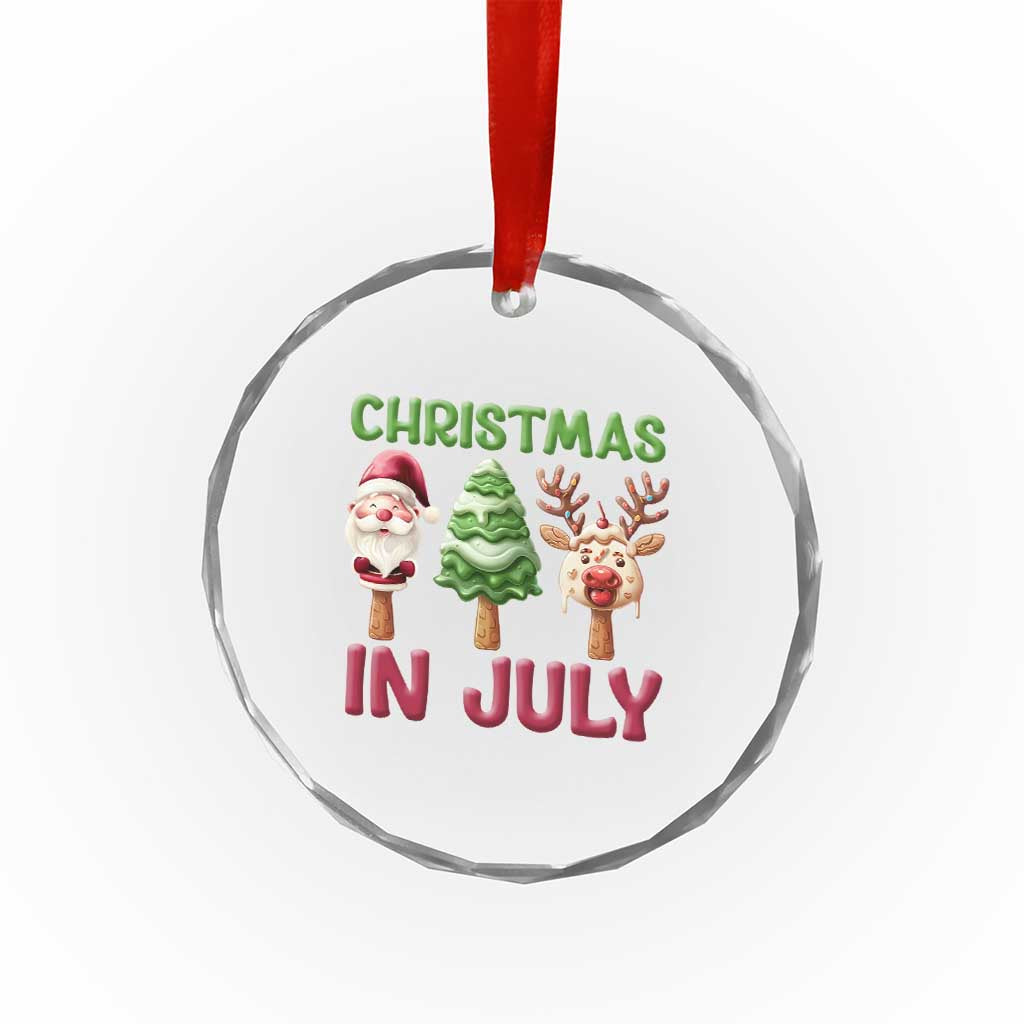 Tropical Xmas Crystal Glass Ornament Ice Cream Santa Christmas Tree Reindeer TS09 Print Your Wear