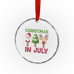Tropical Xmas Crystal Glass Ornament Ice Cream Santa Christmas Tree Reindeer TS09 Print Your Wear