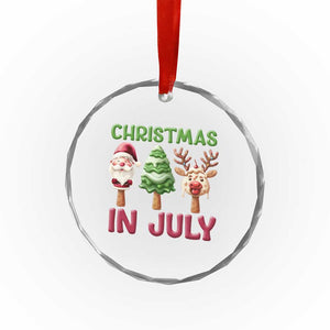 Tropical Xmas Crystal Glass Ornament Ice Cream Santa Christmas Tree Reindeer TS09 Print Your Wear