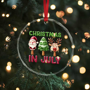 Tropical Xmas Crystal Glass Ornament Ice Cream Santa Christmas Tree Reindeer TS09 Print Your Wear
