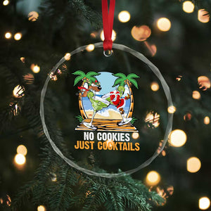 Tropical Xmas Crystal Glass Ornament No Cookies Just Cocktails Drunk Santa Reindeer TS09 Print Your Wear