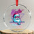 Tropical Xmas Crystal Glass Ornament Retro Santa Feelin' Ho Ho Hot TS09 Transparent Glass 3'' Circle Print Your Wear