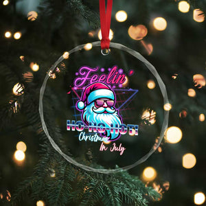 Tropical Xmas Crystal Glass Ornament Retro Santa Feelin' Ho Ho Hot TS09 Print Your Wear