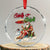 Tropical Xmas Crystal Glass Ornament Sandy And Bright Santa At The Beach TS09 Transparent Glass 3'' Circle Print Your Wear
