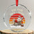 Tropical Xmas Crystal Glass Ornament Tis The Sea Sun Santa At The Beach TS09 Transparent Glass 3'' Circle Print Your Wear