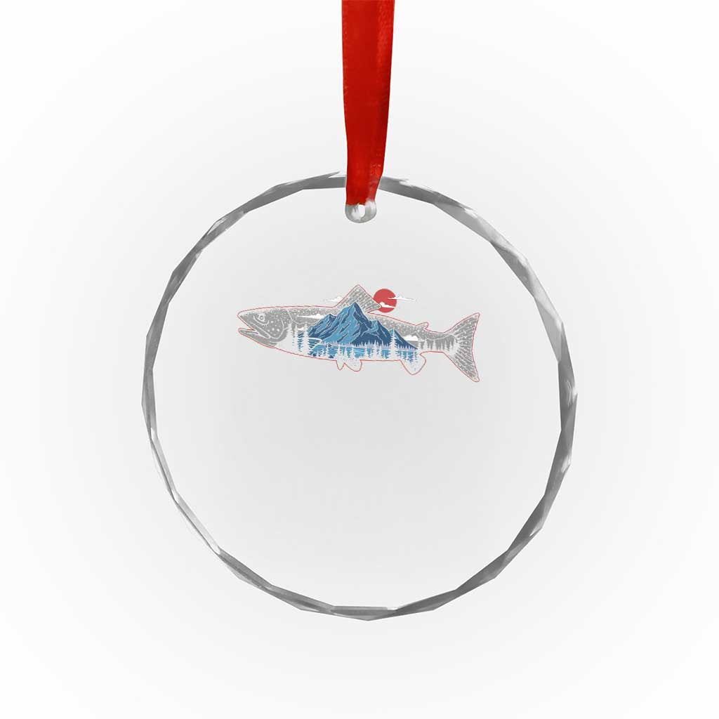 Trout Fly Fish Nature Montane Forest Fishing Camping Crystal Glass Ornament TS11 Print Your Wear