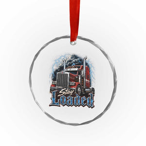 Truck Driver Crystal Glass Ornament Funny Trucker Husband Big Rig Semi Trailer Truckin