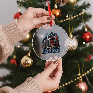 Truck Driver Crystal Glass Ornament Funny Trucker Husband Big Rig Semi Trailer Truckin