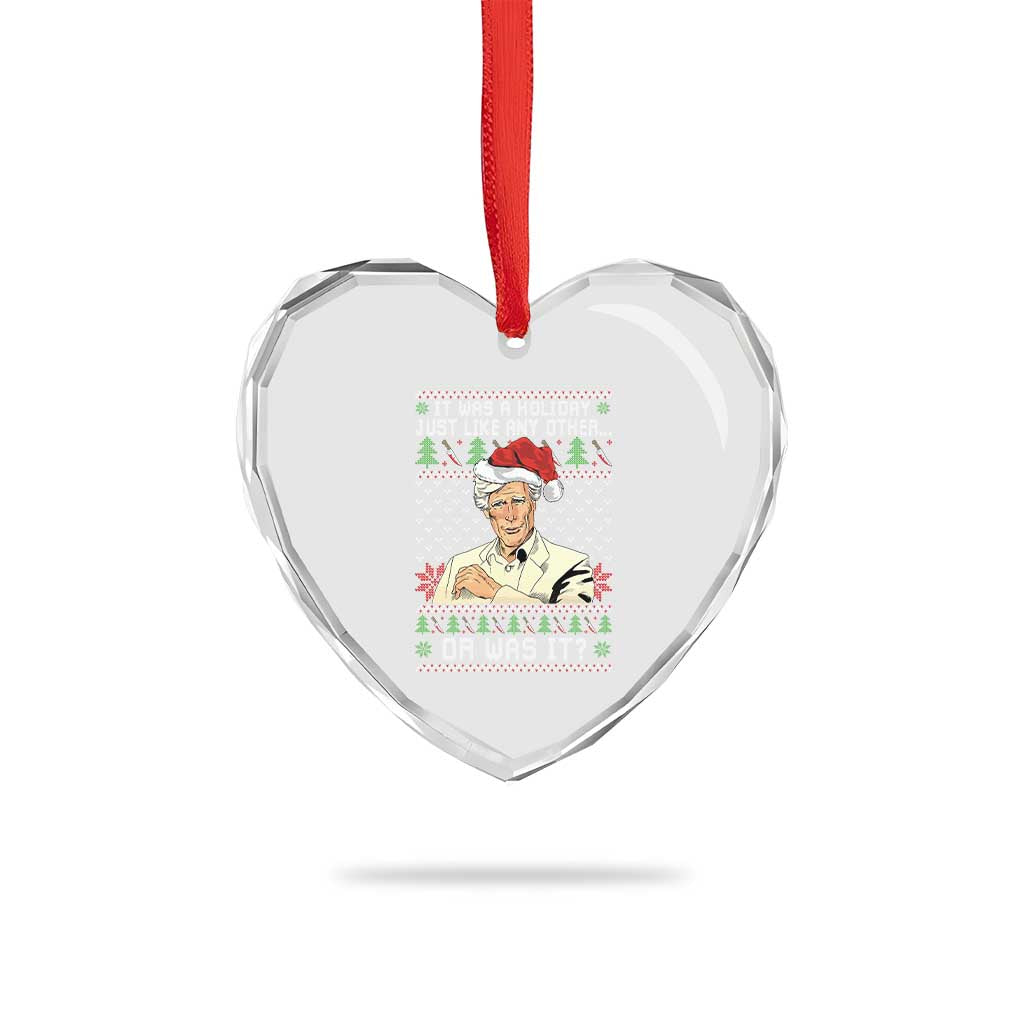 True Crime Christmas Keith Heart Crystal Glass Ornament Funny It Was A Holiday Just Like Any Other Or Was It TS11 Print Your Wear