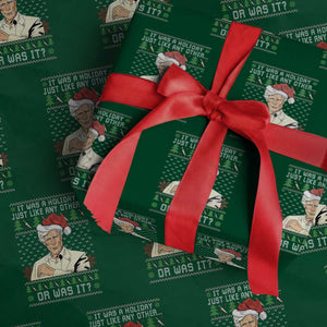 True Crime Christmas Keith Wrapping Paper Roll Funny It Was A Holiday Just Like Any Other Or Was It TS11 Green Print Your Wear