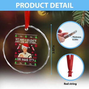 True Crime Ugly Christmas Crystal Glass Ornament Funny Holiday Xmas Party TS10 Print Your Wear