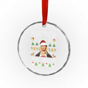 True Crime Ugly Christmas Crystal Glass Ornament Funny Jeffrey Dahmer Good Food Sick Humor TS10 Print Your Wear