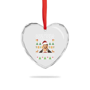 True Crime Ugly Christmas Heart Crystal Glass Ornament Funny Jeffrey Dahmer Good Food Sick Humor TS10 Print Your Wear