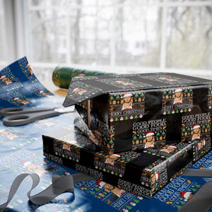 True Crime Ugly Christmas Wrapping Paper Roll Funny Jeffrey Dahmer Good Food Sick Humor TS10 Black Print Your Wear