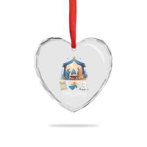 True Story Nativity Xmas Baby God Jesus Christian Heart Crystal Glass Ornament TS09 Print Your Wear