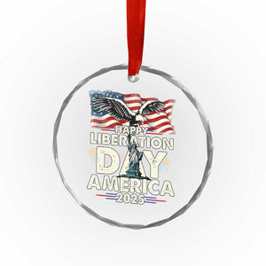 Trump 2025 Crystal Glass Ornament Happy Liberation Day 2025 Trump January 20Th 2025 - Print Your Wear