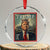Trump 2025 Crystal Glass Ornament Long Live The King Patriotic Graphic TS02 Transparent Glass 3'' Circle Print Your Wear