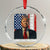 Trump 2025 Crystal Glass Ornament President Long Live the King American Flag - Print Your Wear