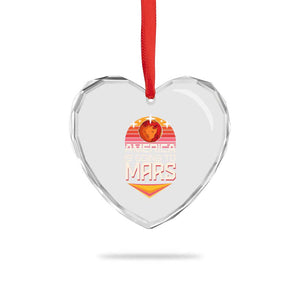 Trump 2025 Heart Crystal Glass Ornament America Is Going To Mars Funny USA Patriotic Party TS02 Print Your Wear