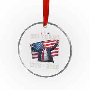 Trump 250th Anniversary Crystal Glass Ornament 250 Years America Vintage USA Flag TS11 Print Your Wear