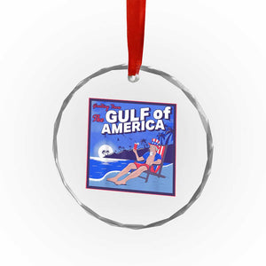 Trump America's Gulf Crystal Glass Ornament Greeting from the Patriot Uncle Sam - Print Your Wear