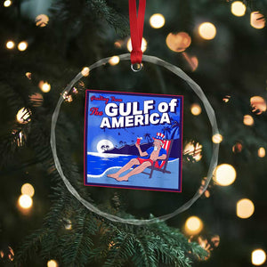 Trump America's Gulf Crystal Glass Ornament Greeting from the Patriot Uncle Sam - Print Your Wear