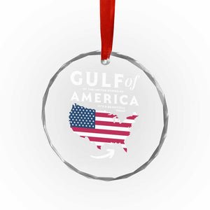 Trump America's Gulf Crystal Glass Ornament Gulf Of The Usa American Flag Pride Patriotic - Print Your Wear