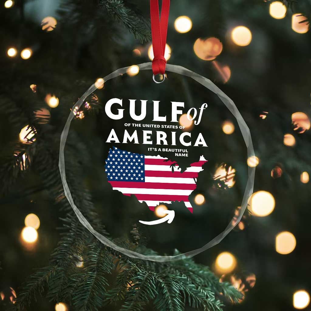Trump America's Gulf Crystal Glass Ornament Gulf Of The Usa American Flag Pride Patriotic TS02 Print Your Wear