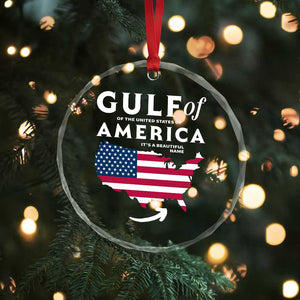 Trump America's Gulf Crystal Glass Ornament Gulf Of The Usa American Flag Pride Patriotic - Print Your Wear