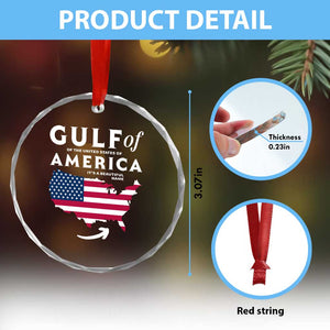 Trump America's Gulf Crystal Glass Ornament Gulf Of The Usa American Flag Pride Patriotic TS02 Print Your Wear