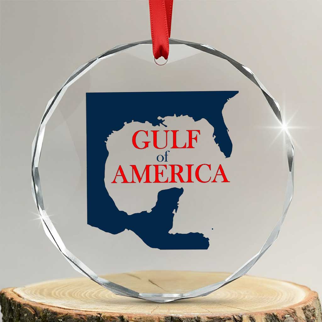 Trump America's Gulf Crystal Glass Ornament North America Map TS02 Transparent Glass 3'' Circle Print Your Wear