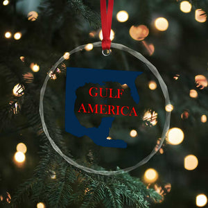 Trump America's Gulf Crystal Glass Ornament North America Map - Print Your Wear