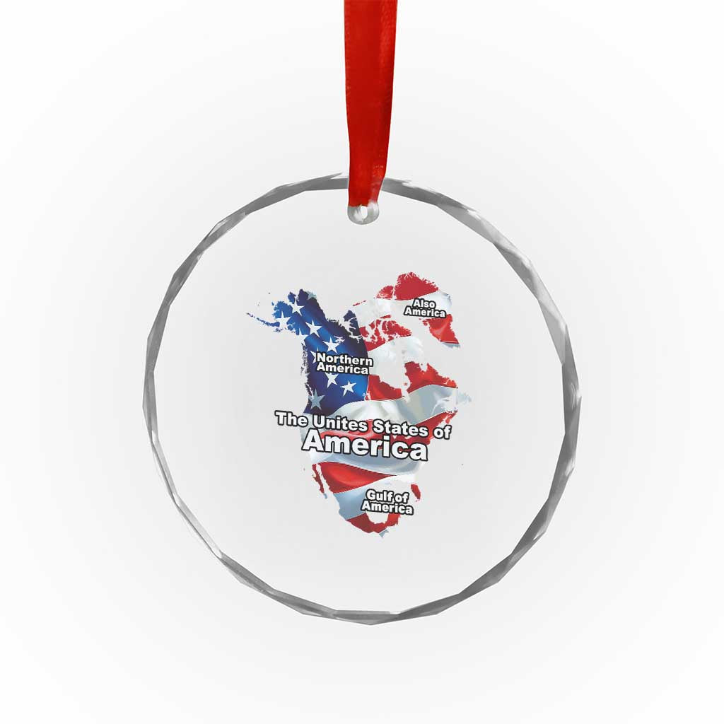 Trump America's Gulf Crystal Glass Ornament Northen America Map American Flag TS02 Print Your Wear