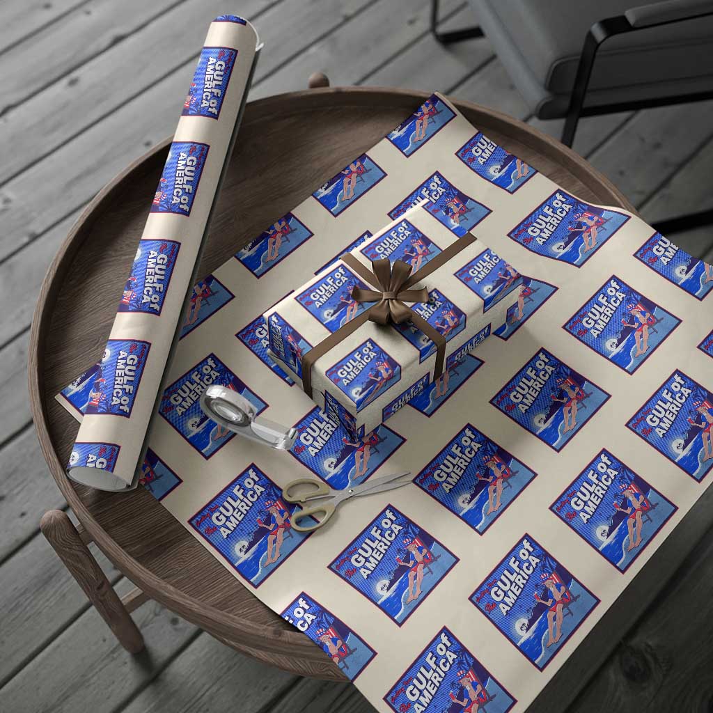 Trump America's Gulf Wrapping Paper Roll Greeting from the Patriot Uncle Sam TS02 Beige Print Your Wear