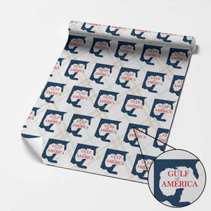 Trump America's Gulf Wrapping Paper Roll North America Map TS02 Christmas Plaid Print Your Wear