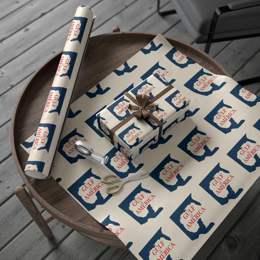Trump America's Gulf Wrapping Paper Roll North America Map TS02 Beige Print Your Wear