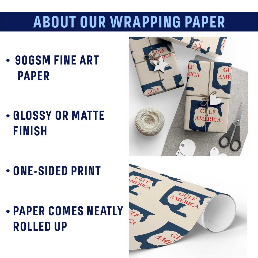 Trump America's Gulf Wrapping Paper Roll North America Map TS02 Print Your Wear