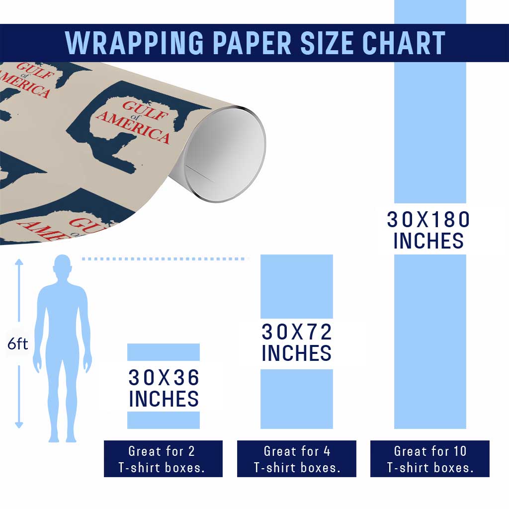 Trump America's Gulf Wrapping Paper Roll North America Map TS02 Print Your Wear