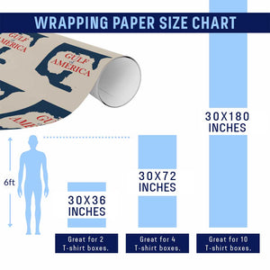 Trump America's Gulf Wrapping Paper Roll North America Map TS02 Print Your Wear