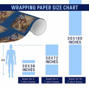 Trump as Jesus Wrapping Paper Roll Divine Leader Meme Healing Scene Israel Flag TS11 Print Your Wear