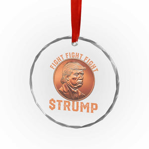 Trump Bitcoin 2025 Crystal Glass Ornament 47th President Coin Cryptocurrency - Print Your Wear