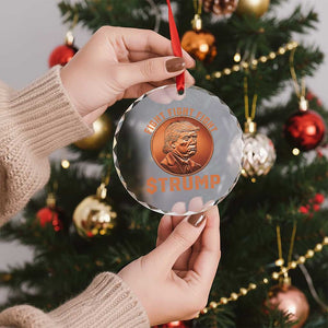 Trump Bitcoin 2025 Crystal Glass Ornament 47th President Coin Cryptocurrency - Print Your Wear