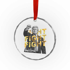 Trump Bitcoin Crystal Glass Ornament President Trump Iconic Signature Pose Meme Coin - Print Your Wear
