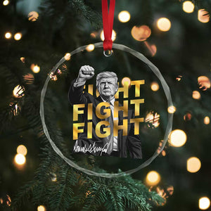 Trump Bitcoin Crystal Glass Ornament President Trump Iconic Signature Pose Meme Coin - Print Your Wear