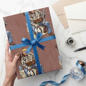 Trump Camo Duck Hunting Wrapping Paper Roll Funny Drinking Hunter With Dog Camoflage TS02 Mocha Print Your Wear