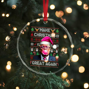 Trump Christmas Pink Bubble Gum Crystal Glass Ornament Make Christmas Great Again Ugly Sweater TS02 Print Your Wear