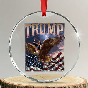 Trump Crystal Glass Ornament American Eagle US Flag - Print Your Wear